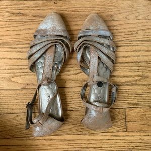 Anthropologie silver sandals
